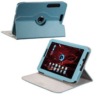 MoKo 360 Degree Rotating Folio Cover Case With Multi Angle Vertical and Horizontal Stand for Motorola DROID XYBOARD 8.2 XOOM 2 Tablet MZ607 Blue: Computers & Accessories