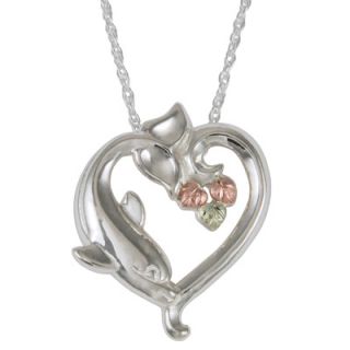 dolphin heart pendant in sterling silver orig $ 79 00 now $ 67 15 add