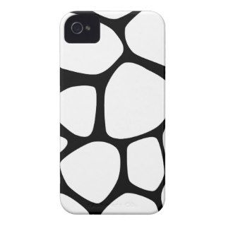 Animal Print (Giraffe Pattern)   Black White iPhone 4 Case Mate Case