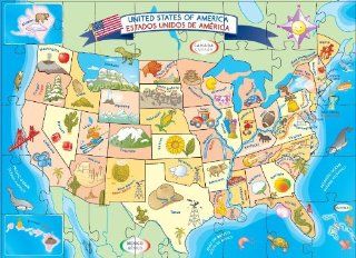 Ingenio USA Map Floor Puzzle: Toys & Games