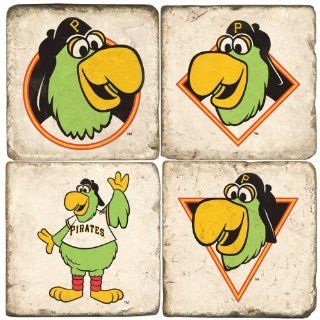 Pittsburgh Pirates Mascot   Pirate Parrot Drink Coasters: Cutlery Accessories: Kitchen & Dining