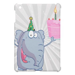 funny happy birthday elephant cartoon iPad mini cases