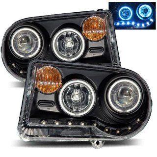 Chrysler 300 Black CCFL Halo Projector Headlights G2   Fits C,C SRT8 Sedan 4 Door Automotive