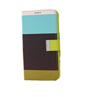 Generic Hybrid Color Leather Wallet Flip Card Case For Samsung Mega 6.3 Blue Cell Phones & Accessories