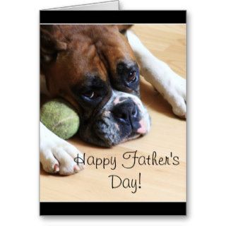 Happy Father's Day Boxer Dog Greeting Card
