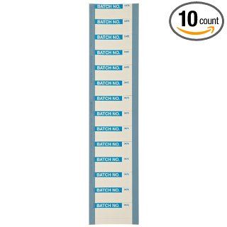 Brady WO 7 1.5" Width x 0.625" Height, B 500 Repositionable Vinyl Cloth, Blue on White Inventory Control Label, Legend "Batch No." (Pack of 10 Cards, 14 per Card): Industrial Warning Signs: Industrial & Scientific