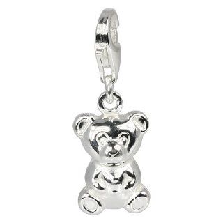 SilberDream Charm bear, 925 Sterling Silver Charms Pendant with Lobster Clasp for Charms Bracelet, Necklace or Earring FC620 SilberDream Jewelry