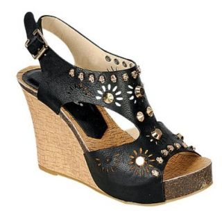 Reneeze CALM 02 Women's Studded Wedge Sandals Shoes