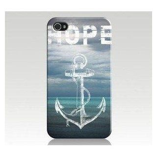 Hope Anchor Hard Plastic Slim Snap On Case for iphone 4/4s in Alpha Depot Box Packaging: Cell Phones & Accessories