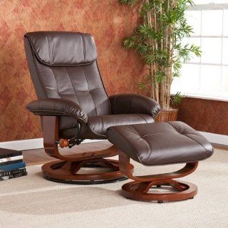 Carter Recliner and Ottoman Color: Caf Brown  