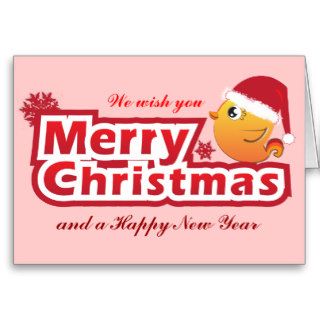 Merry Christmas cartoon baby bird greeting card
