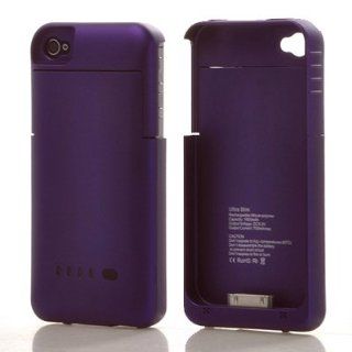 ATC 1900mAh Rechargeable Battery Case for iPhone 4/4S,AT&T/Verizon   Purple: Cell Phones & Accessories