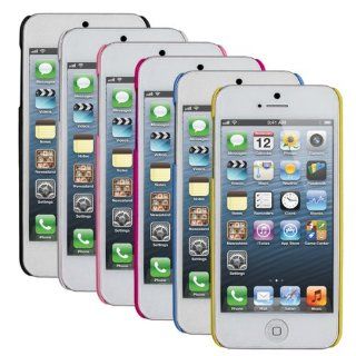 Cbus Wireless Six Matte Finish Snap On Hard Covers / Shells / Cases for Apple iPhone 5 5G 5S  Black, White, Light Pink, Hot Pink, Blue, Yellow: Cell Phones & Accessories