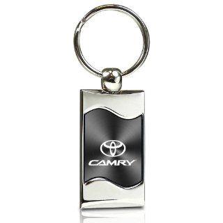 Toyota Camry Gray Spun Brushed Metal Key Chain: Automotive