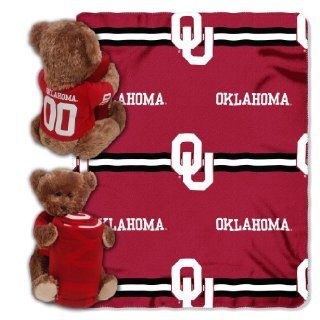NCAA Oklahoma Sooners Mascot Bear Pillow and Throw Combo : Sports Fan Throw Pillows : Sports & Outdoors