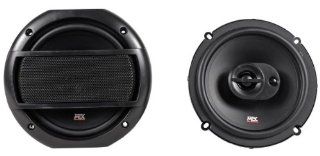 Brand New MTX Terminator Series TN653 6.5" 3 Way 180 Watts Peak / 90 Watts RMS 4 Ohm Full Range Car Audio Speakers with Polypropylene Cone + Grill : Component Vehicle Speaker Systems : Car Electronics