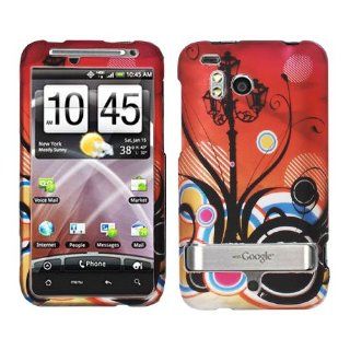 Orange Black Blue Red Polka Street Lamp Rubberized Snap on Design Hard Case Faceplate for HTC Thunderbolt 4g 6400 /Verizon: Cell Phones & Accessories