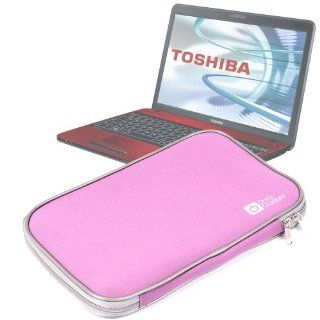 DURAGADGET Pink Zip Carry Sleeve For Toshiba Satellite C660 26G, C855 18D, L755, P750, P755 & Pro R850 Laptop: Computers & Accessories