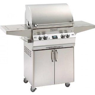 Fire Magic Aurora A430 All Infrared Natural Gas Grill With Single Side Burner On Cart : Patio, Lawn & Garden