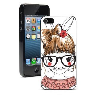 Apple iPhone 4 4S 4G Black 4B656 Hard Back Case Cover Color Anime Cute Bunny Rabbit Girl: Cell Phones & Accessories