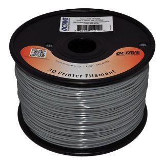 Octave Grey ABS Filament for 3D Printers   1.75mm 1kg Spool: Industrial & Scientific