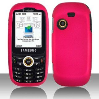 iNcido Brand Samsung T369 Cell Phone Rubber Feel Rose Pink Protective Case Faceplate Cover: Cell Phones & Accessories