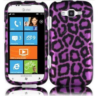 Purple Leopard Design Hard Case Cover for Samsung Focus 2 II i667: Cell Phones & Accessories