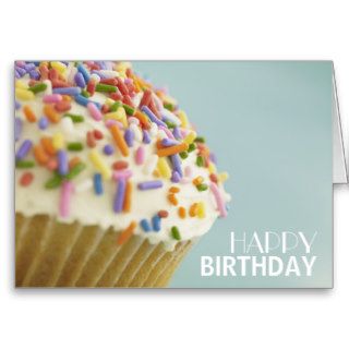 Sprinkles on Cupcake Birthday Greeting Card