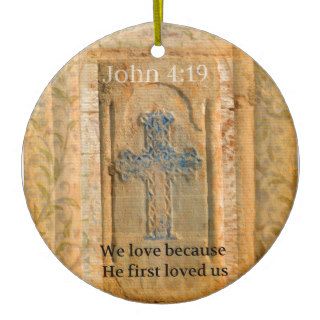 John 419 BIBLE VERSE Renaissance Cross Christmas Tree Ornament