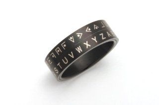Decoder Ring Pig Pen Cipher Silver Size 10: Toys & Games