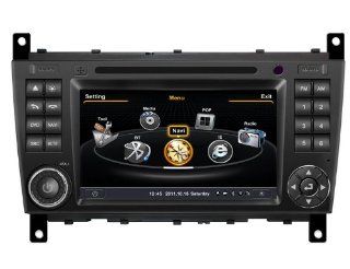 SDB Car DVD Player With GPS Navigation(free Map) For Mercedes Benz C Class W203 2004 2007 Audio Video Stereo System with Bluetooth Hands Free, USB/SD, AUX Input, Radio(AM/FM), TV, Plug & Play Installation : In Dash Vehicle Gps Units : Car Electronics