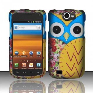 Blue Yellow Owl Hard Cover Case for Samsung Galaxy Exhibit 4G SGH T679: Cell Phones & Accessories