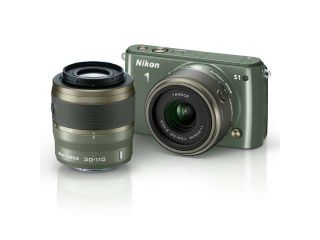 Nikon 1 S1 27621 Khaki 10.1MP 3.0" 460K LCD Mirrorless Digital Camera with 11 27.5mm Lens