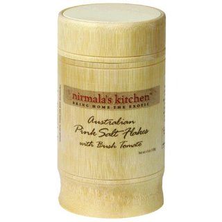 Nirmala's Kitchen Salt Blends, Australian Pink Salt Flakes with Bush Tomato, 4.5 Ounce Bamboo Container : Flavored Salt : Grocery & Gourmet Food