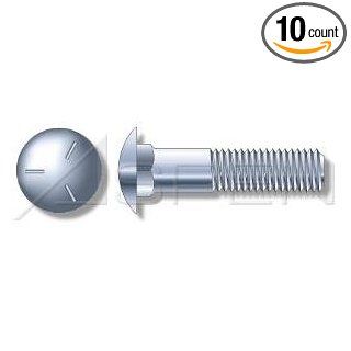 (10pcs) 1/2" 13 X 15" Carriage Bolts Round Head, Square Neck Grade 5 Steel, Zinc Part Thread Ships FREE in USA: Industrial & Scientific