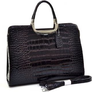 Exquisite Womens Designer Briefcase Laptop, Tablet, Ipad Bag (Black): Clothing