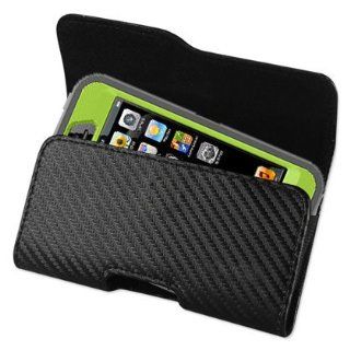 Kuteck Black Leather Belt Holster Pouch Clip Fits For IPHONE 5S 5C 5G w/ Otterbox / Lifeproof / Mophie Juice Pack Air/Plus Case On. Includes A Black Stylus Pen Cell Phones & Accessories