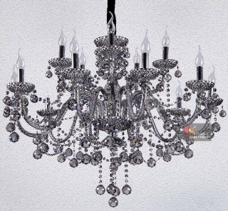 New! Modern Gorgeous Gray K9 Crystal Chandelier Lighting Ceiling Light Fixture 15 Lights W 36.6 Inch * H29.5 Inch 110v 240v    