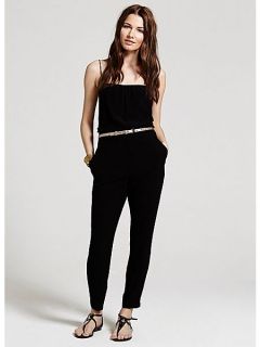Mint Velvet Crepe strappy jumpsuit Black