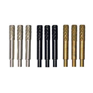 Machined Metal Cribbage Pegs in Velvet Pouch   Set of 9 (3 Brass, 3 Silver, 3 Black): Toys & Games