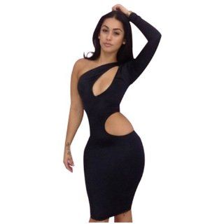 Sexy Dress New Fashion 2013 Women's Sexy Nightclub Autumn Lady's Party Evening Bandage Bodycon Dresses Size L  Athletic Dance Dresses  Sports & Outdoors