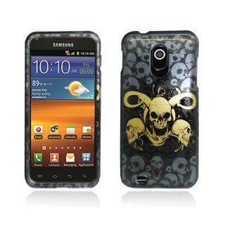 Black Yellow Skull Hard Cover Case for Samsung Galaxy S2 S II Sprint Boost Virgin SPH D710 Epic Touch 4G Cell Phones & Accessories