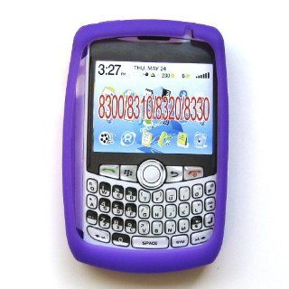 RIM BlackBerry Curve 8300 8310 8320 8330 Silicone Skin Case Protector Cover Purple: Cell Phones & Accessories