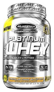 Muscletech Products   Platinum Essential Series 100% Whey Chocolate Peanut Butter Cup   2.01 lbs.