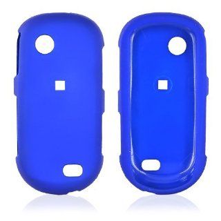 for Samsung Burst A697 Rubberized Hard Case Cover BLUE: Cell Phones & Accessories