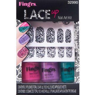 Fing'rs Heart 2 Art Nail Kits   Lace Up and Stripe Out: Toys & Games