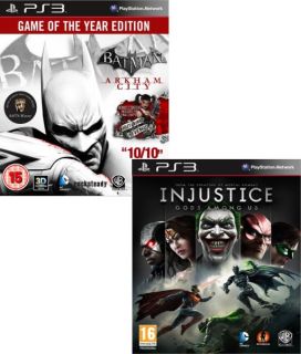 Injustice Gods Among Us includes Batman Arkham City (Game of the Year Edition)      PS3