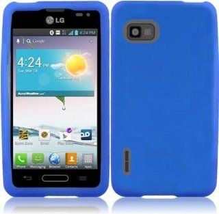 Pleasing Blue Soft Premium Silicone Case Cover Skin Protector for LG Optimus F3 MS659 (by Metro PCS / T Mobile) with Free Gift Reliable Accessory Pen: Cell Phones & Accessories