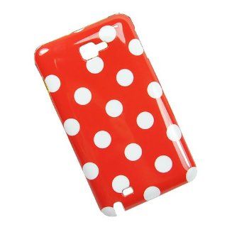 AMworkstation Retro Style Red Polka Dot Dots Pattern Hard Case Plastic Skin Back Cover for Samsung Galaxy Note (I717 I9220 N7000): Cell Phones & Accessories