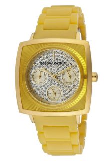 BCBG BG8231  Watches,Womens White Crystal Dial Yellow Rubber, Casual BCBG Quartz Watches